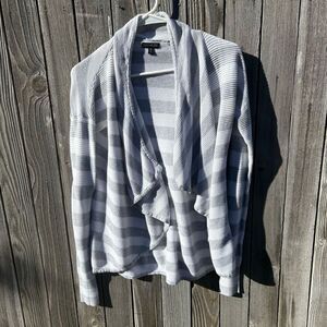 Express cardigan long sleeve waterfall sides size small petite